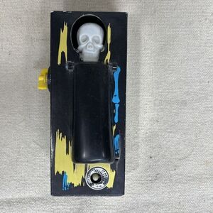 Vintage Ever Last Coffin Coin Bank Black Windup Skeleton Hong Kong Tested Works